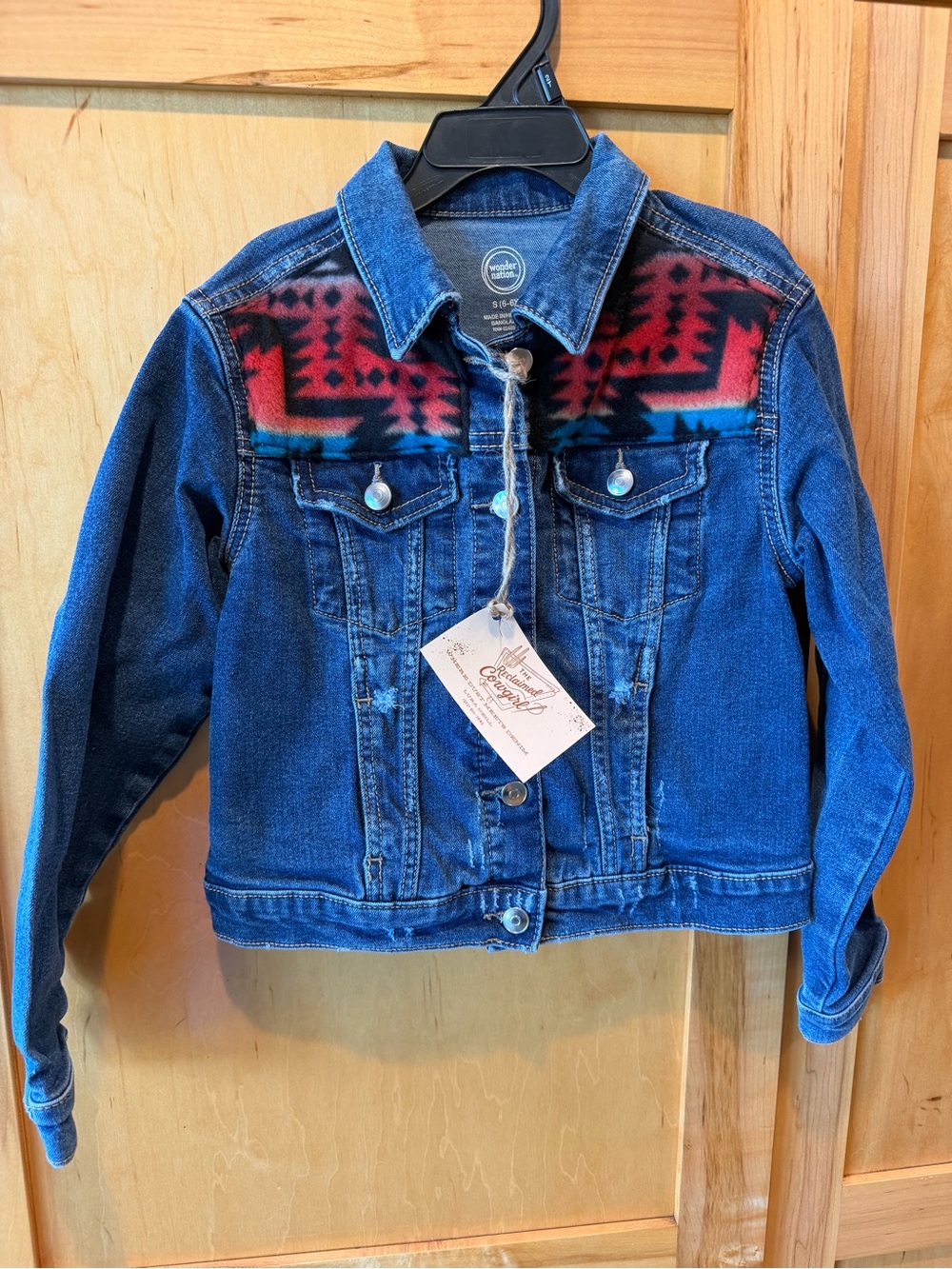 Blue Denim Jacket with Pendleton Fleece Fabric